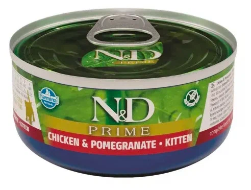 Farmina N&D PRIME Chicken&Pomegranate Консервы 70г с курицей и гранатом для котят фото, цены, купить