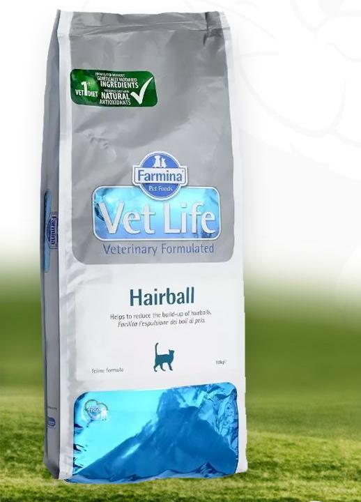 Farmina VetLife Hairball для выведения шерстяных комочков у кошек 10кг фото, цены, купить