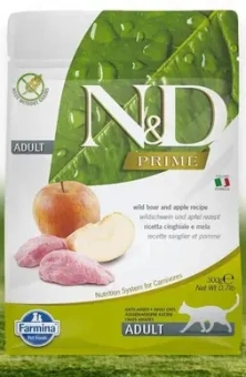 Farmina N&D ADULT Boar&Apple беззерновой, кабан, яблоко для кошек 300г фото, цены, купить
