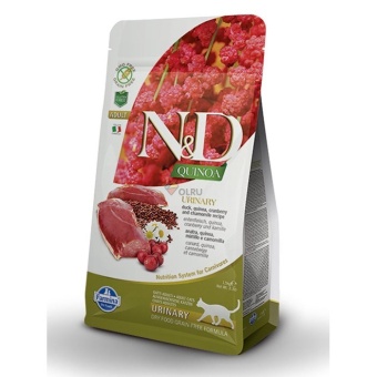 Farmina N&D QUINOA Urinary Duck с уткой для профилактики мочекаменной болезни у кошек 1,5кг фото, цены, купить