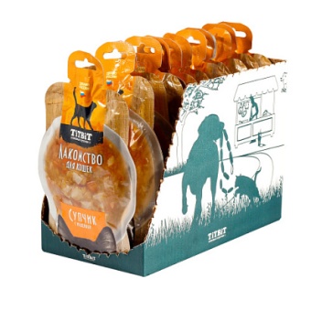 TiTBiT Супчик с индейкой лакомство для кошек 55 г фото, цены, купить