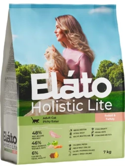 ELATO Holistic Lite Adult Cat Rabbit & Turkey / Picky Eater для привередливых кошек 7кг фото, цены, купить