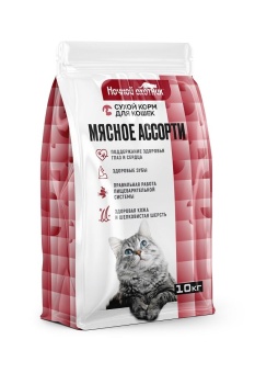 Ночной Охотник Мясное Ассорти для кошек 10кг фото, цены, купить