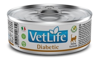 Farmina VetLife Diabetic Консервы паштет 85г при диабете у кошек фото, цены, купить