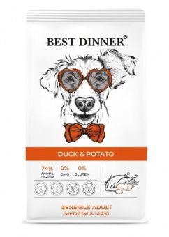 Best Dinner при аллергии утка, картофель для средних и крупных пород 3кг  фото, цены, купить
